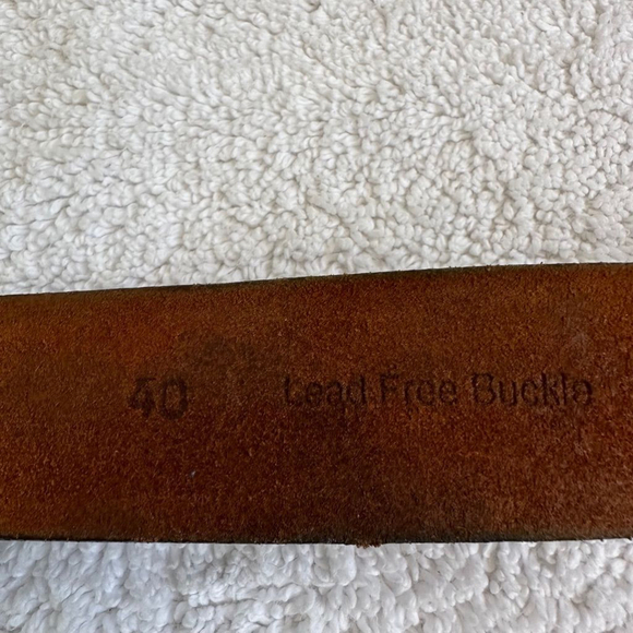 REI Men's Brown Leather Belt Size 40 - Picture 2 of 4